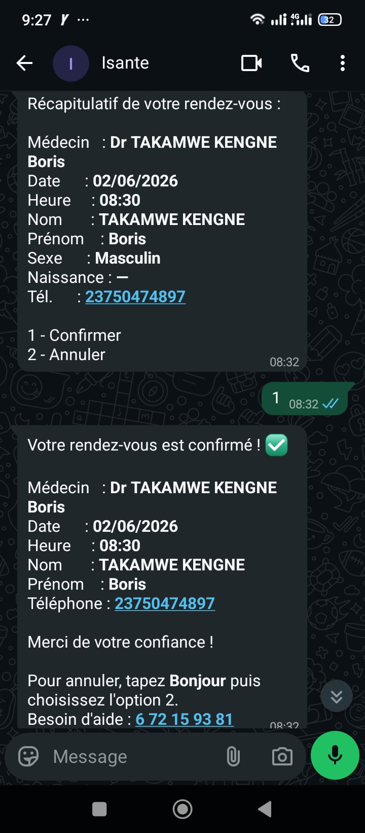 Application santé LCI — capture 5